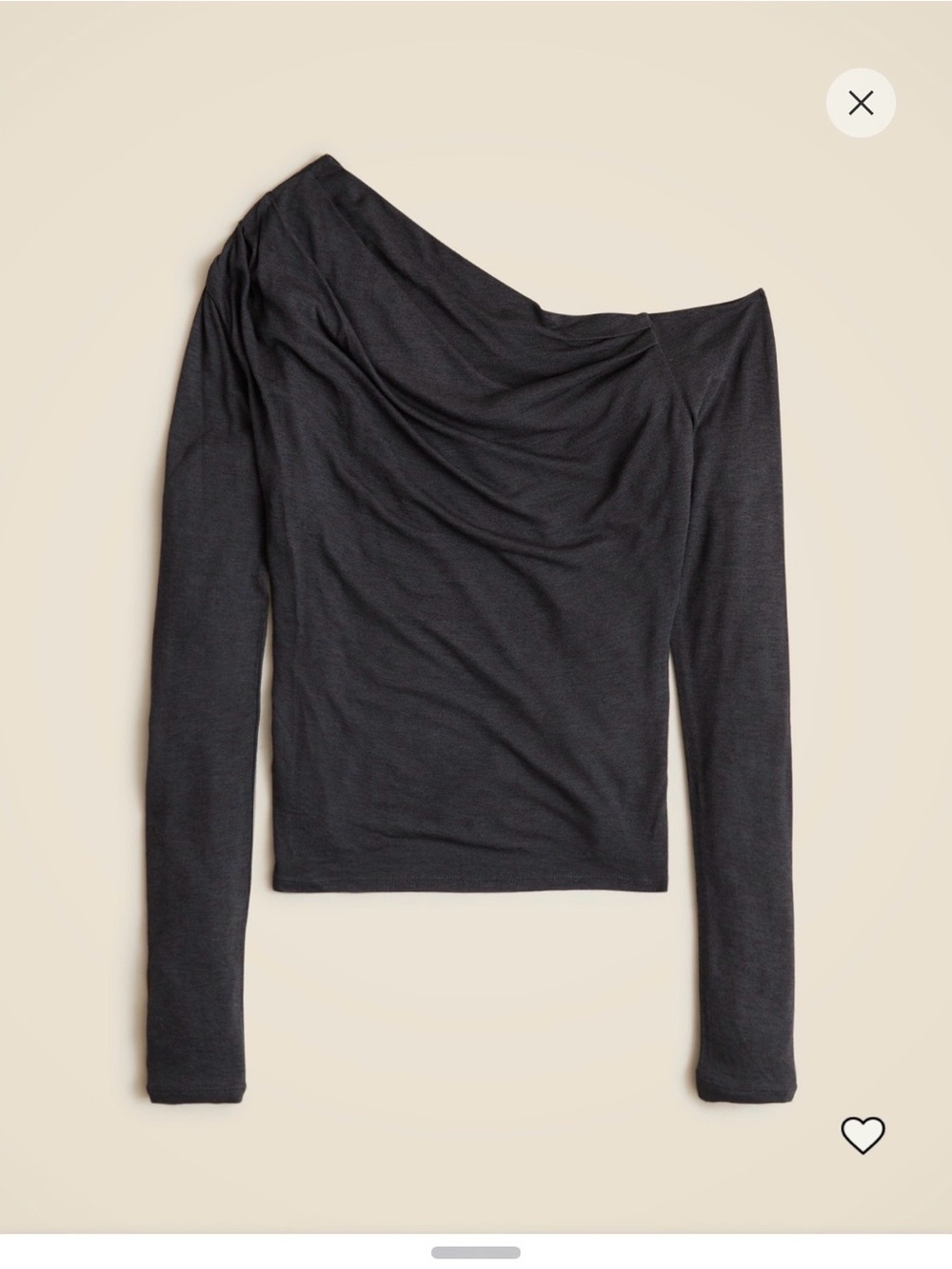 J. Crew collection sheer wool blend one shoulder top